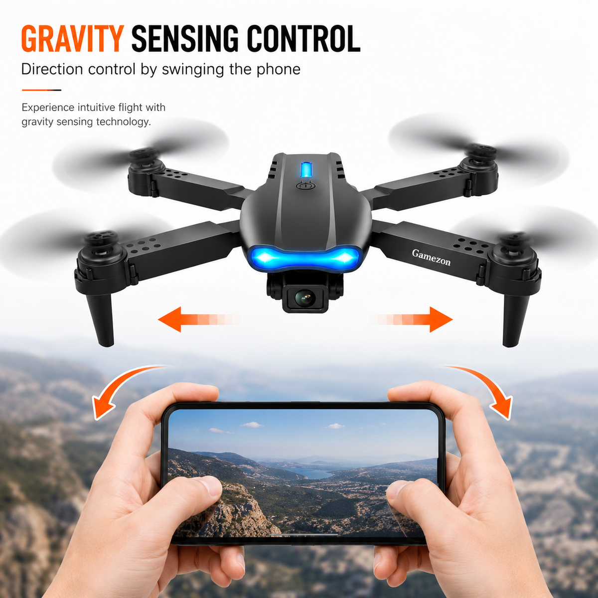 4k Dual Camera Drone with gesture control