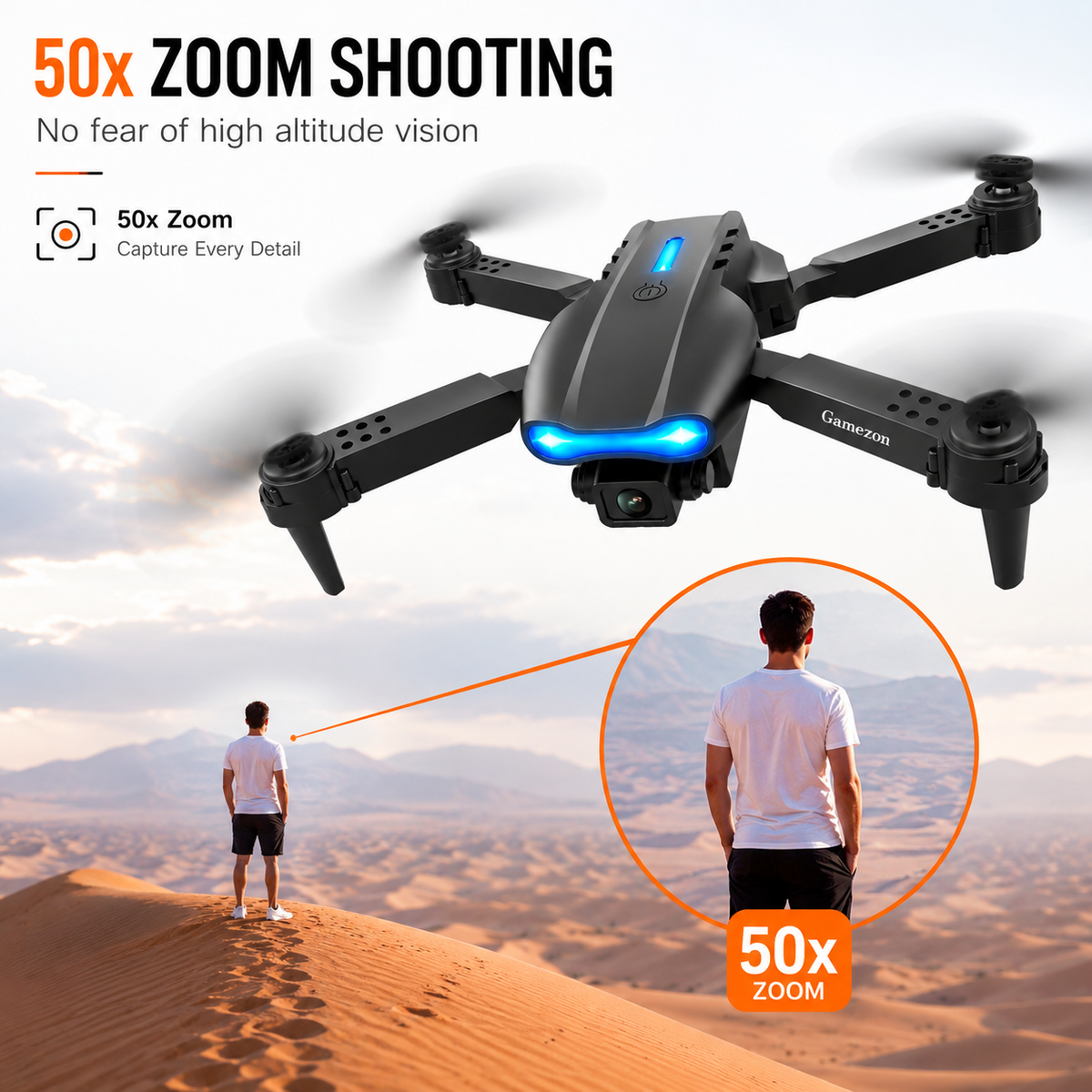 4k Dual Camera Drone with gesture control