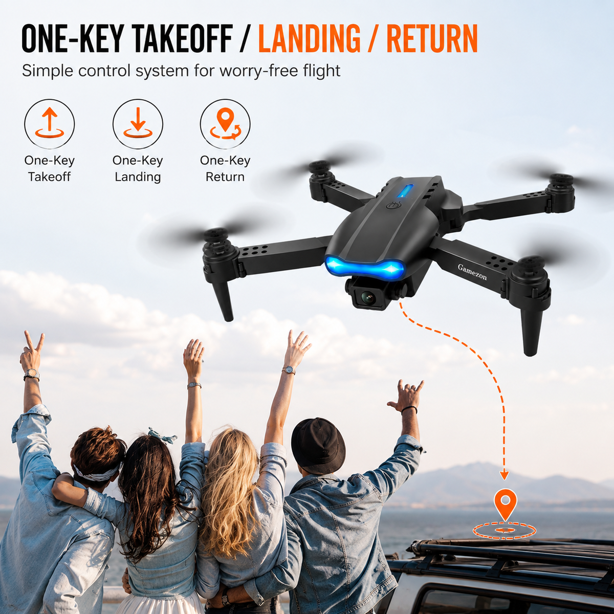 4k Dual Camera Drone with gesture control