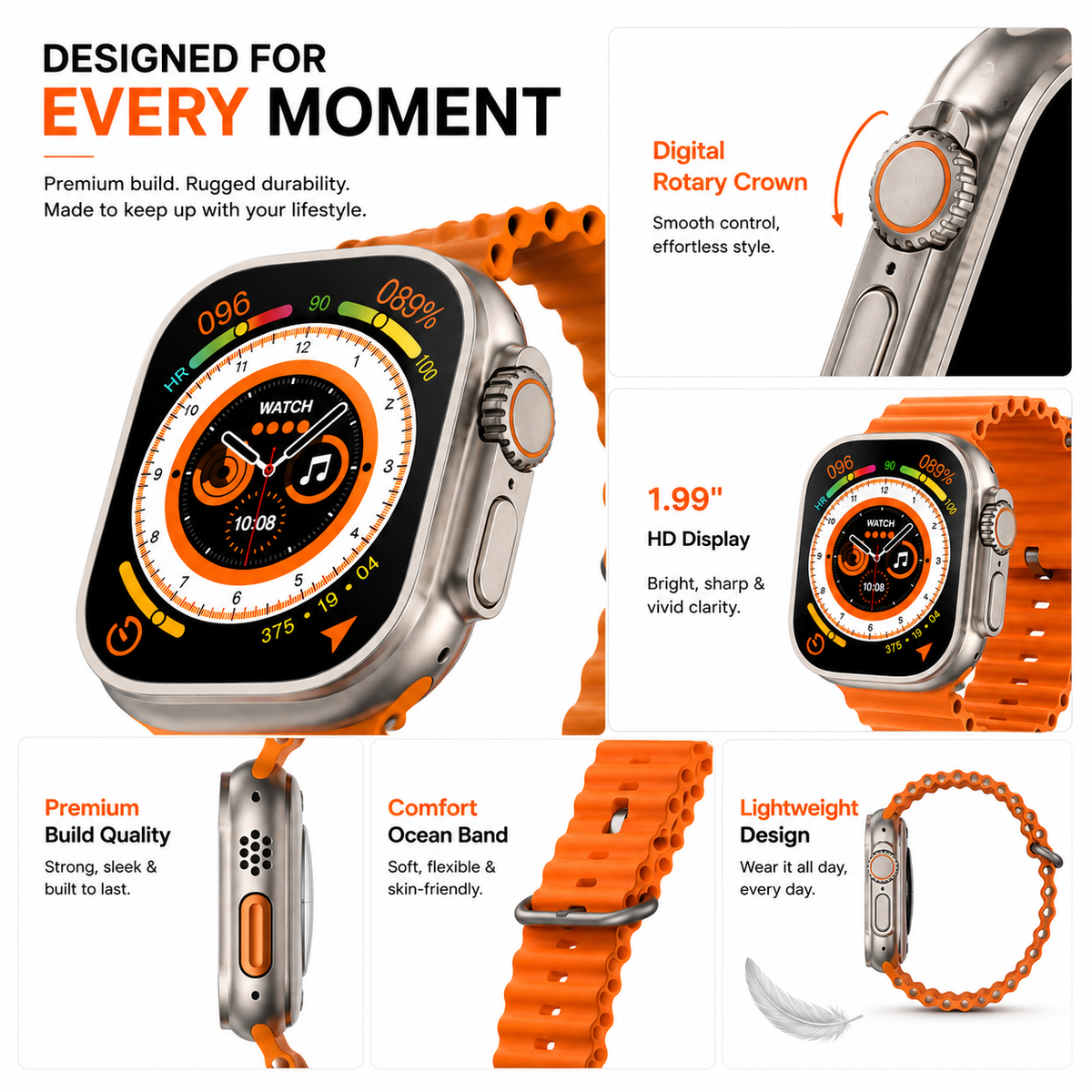 Shocrastic Watch 8 Ultra full 1.99 inches