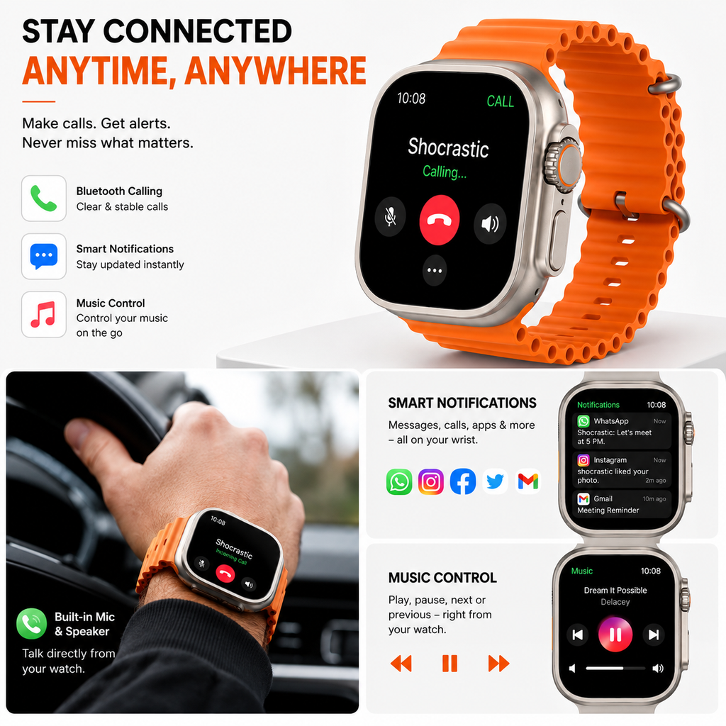 Shocrastic Watch 8 Ultra full 1.99 inches