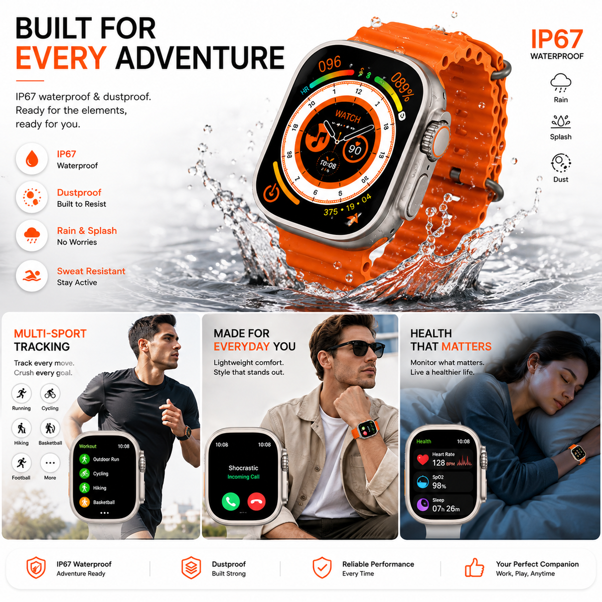 Shocrastic Watch 8 Ultra full 1.99 inches