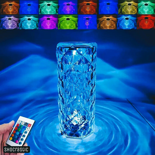 SHOCRASTIC CrystalGlow™ – Touch RGB Lamp ✨
